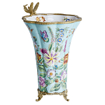 Ваза со стрекозой из фарфора с бронзовыми элементами Paradise Dragonfly варинант исполнения - 2 | Loft Concept в Красноярске