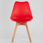 Стул с основой из пластика и мягким сиденьем Arvika Red варинант исполнения - 2 | Loft Concept в Красноярске