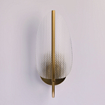 Бра с изогнутым рельефным плафоном Textured Glass варинант исполнения - 3 | Loft Concept в Красноярске