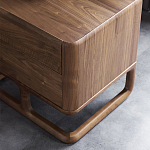 Прикроватный деревянный столик с 2-мя ящиками Moon Walnut Furniture варинант исполнения - 5 | Loft Concept в Красноярске