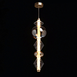 Подвесной светильник с вертикальной композицией из прозрачных и янтарных стеклянных шаров и ромбов Gabriel Scott Luna варинант исполнения - 13 | Loft Concept в Красноярске