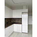 Угловой кухонный гарнитур белый и столешница под мрамор Gene Kitchen Set варинант исполнения - 4 | Loft Concept в Красноярске