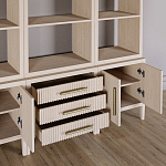 Модульный стеллаж Primo из трех составных элементов Светлый дуб варинант исполнения - 5 | Loft Concept в Красноярске