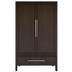 Шкаф платяной Primo с выдвижными ящиками шпон Темный орех варинант исполнения - 1 | Loft Concept в Красноярске