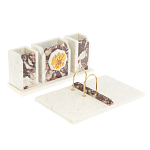 Настольный письменный набор из мрамора и креноида с гербом России Marble Accessory варинант исполнения - 2 | Loft Concept в Красноярске
