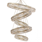 Вертикальная Многоярусная композиция из круглых Хрустальных светильников Elizabeth Золото варинант исполнения - 1 | Loft Concept в Красноярске