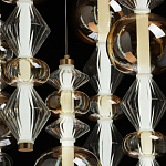 Люстра с плафонами из прозрачного и янтарного стекла в виде шаров и ромбов Gabriel Scott Luna варинант исполнения - 5 | Loft Concept в Красноярске