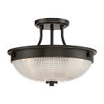 Потолочный светильник со стеклянным плафоном в виде купола Quoizel варинант исполнения - 7 | Loft Concept в Красноярске