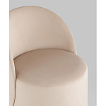 Пуф Loreen со спинкой вращающийся велюр молочный варинант исполнения - 2 | Loft Concept в Красноярске