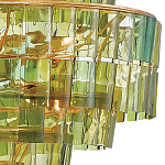 Люстра круглая каскадная Glow of Green Shades зеленое стекло варинант исполнения - 1 | Loft Concept в Красноярске