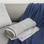 Плед из хлопка серого цвета Waffle Comfort варинант исполнения - 5 | Loft Concept в Красноярске