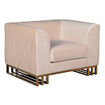 Кресло велюровое бежевое Cubic Silhouette варинант исполнения - 1 | Loft Concept в Красноярске