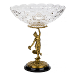 Чаша стеклянная прозрачная на бронзовой подставке с фигуркой девушки Eden Garden варинант исполнения - 1 | Loft Concept в Красноярске