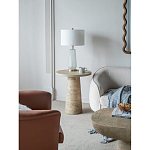 Столик приставной с круглой столешницей Textured Cream Table варинант исполнения - 6 | Loft Concept в Красноярске