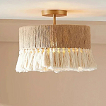 Люстра круглая плетеная с кисточками Solar Glow варинант исполнения - 5 | Loft Concept в Красноярске