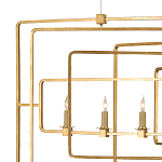 Люстра золотая из пересекающихся прямоугольных элементов Thin Intersecting Rectangles варинант исполнения - 1 | Loft Concept в Красноярске