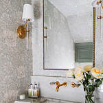 Зеркало прямоугольное в фактурной золотой раме Reflective Fabric варинант исполнения - 3 | Loft Concept в Красноярске