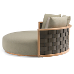 Дизайнерский уличный диван из массива дерева с плетеной спинкой PALINFRASCA Sofa варинант исполнения - 12 | Loft Concept в Красноярске