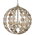Люстра в форме шара с декором из круглых декоративных элементов Bright Shell Discs варинант исполнения - 2 | Loft Concept в Красноярске