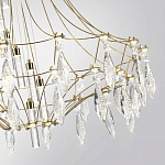 Люстра подвесная из металла с хрустальными прозрачными подвесками Quasar 81 варинант исполнения - 7 | Loft Concept в Красноярске