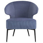 Современное мягкое кресло на металлических ножках Rakush Blue варинант исполнения - 2 | Loft Concept в Красноярске