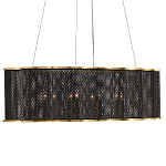 Люстра овальная в сочетании черного и золотого цвета Mesh Lighting варинант исполнения - 4 | Loft Concept в Красноярске