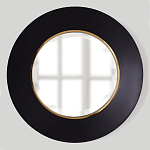 Чёрное настенное зеркало с золотым кантом Porunalia варинант исполнения - 2 | Loft Concept в Красноярске