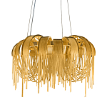 Люстра подвесная круглая с изогнутыми металлическими дугами и ниспадающими цепочками 65 см Atlantis Chain варинант исполнения - 1 | Loft Concept в Красноярске