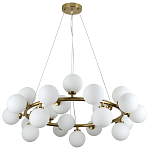 Кольцевая люстра с белыми стеклянными  плафонами в форме шара Berries Chandelier варинант исполнения - 2 | Loft Concept в Красноярске