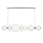 Подвесной светильник линейный с прозрачными стеклянными шарами разного диаметра Eurofase варинант исполнения - 3 | Loft Concept в Красноярске