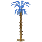 Торшер Glass Decorated Palm Floor Lamp Blue Листья Пальмы  варинант исполнения - 6 | Loft Concept в Красноярске