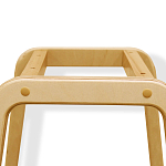 Барный стул со спинкой и мягкой обивкой с ромбами на 4-х деревянных ножках Голубой Велюр Ava Charm варинант исполнения - 5 | Loft Concept в Красноярске