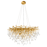 Люстра подвесная с прозрачными стеклянными подвесками в форме капель Диаметр 80 см Droplet Chandelier варинант исполнения - 12 | Loft Concept в Красноярске