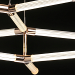 Люстра с геометрической конструкцией из вытянутых цилиндрических плафонов Hex Scaffold  варинант исполнения - 6 | Loft Concept в Красноярске