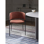 Стул полукруглый мягкий с буклированной обивкой Chair with Boucle Upholstery варинант исполнения - 3 | Loft Concept в Красноярске