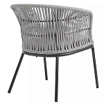 Кресло с декоративным плетением на спинке и подлокотниках Armchair Weaving варинант исполнения - 3 | Loft Concept в Красноярске