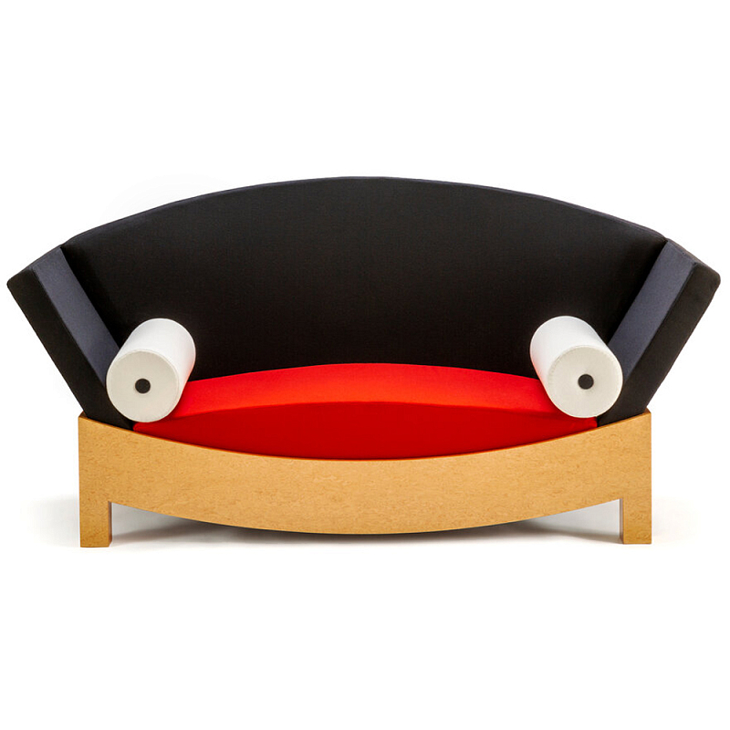 Дизайнерский диван с двумя подушками-валиками Poltronova Mitzi Sofa Черный Красный Белый Песочный Дизайнерский диван с двумя подушками-валиками Poltronova Mitzi Sofa Черный Красный Белый Песочный в Красноярске | Loft Concept