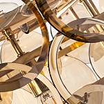 Люстра с круглыми стеклянными подвесками Cardiel Amber Glass Chandelier варинант исполнения - 6 | Loft Concept в Красноярске