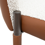 Стул мягкий с обивкой из рогожки и экокожи Contrasting Performance варинант исполнения - 2 | Loft Concept в Красноярске