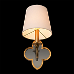 Бра с белым текстильным абажуром и фигурным основанием с зеркальной вставкой Vitorino варинант исполнения - 4 | Loft Concept в Красноярске