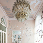 Обои ручная роспись в стиле Арт-деко Symphony Colourway SC-105 on Himalayan Rose silk dupion варинант исполнения - 2 | Loft Concept в Красноярске