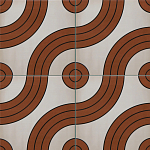 Дизайнерская плитка с узором Дорожки 2 варинант исполнения - 1 | Loft Concept в Красноярске