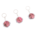 Зеркало брелок складное двухстороннее из натурального камня Родонит Stone Mirrors варинант исполнения - 8 | Loft Concept в Красноярске