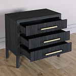 Тумба Primo  с тремя ящиками шпон Черный дуб варинант исполнения - 4 | Loft Concept в Красноярске