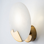 Бра с плафоном из камня в форме диска Ricci Stone Wall Lamp варинант исполнения - 3 | Loft Concept в Красноярске