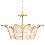 Люстра в форме тюльпана с лепестками из прозрачных стеклянных бусин Hanging Flowers варинант исполнения - 2 | Loft Concept в Красноярске