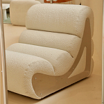 Кресло мягкое без подлкотников White Sheepskin Armchair варинант исполнения - 1 | Loft Concept в Красноярске