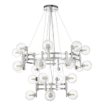 Люстра подвесная с двумя ярусами и 24-ю рельефными прозрачными плафонами из стекла Perforated Glass Bubbles варинант исполнения - 2 | Loft Concept в Красноярске