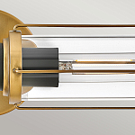 Бра для ванных комнат горизонтальное с 2-мя прозрачным цилиндрическим плафонами на круглом основании Hinkley варинант исполнения - 4 | Loft Concept в Красноярске