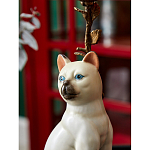 Подсвечник в виде кошки из фарфора с бронзовыми элементами Paradise Cat варинант исполнения - 8 | Loft Concept в Красноярске